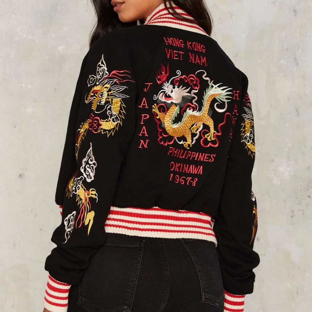 Nasty Gal Dragon Bomber Jacket